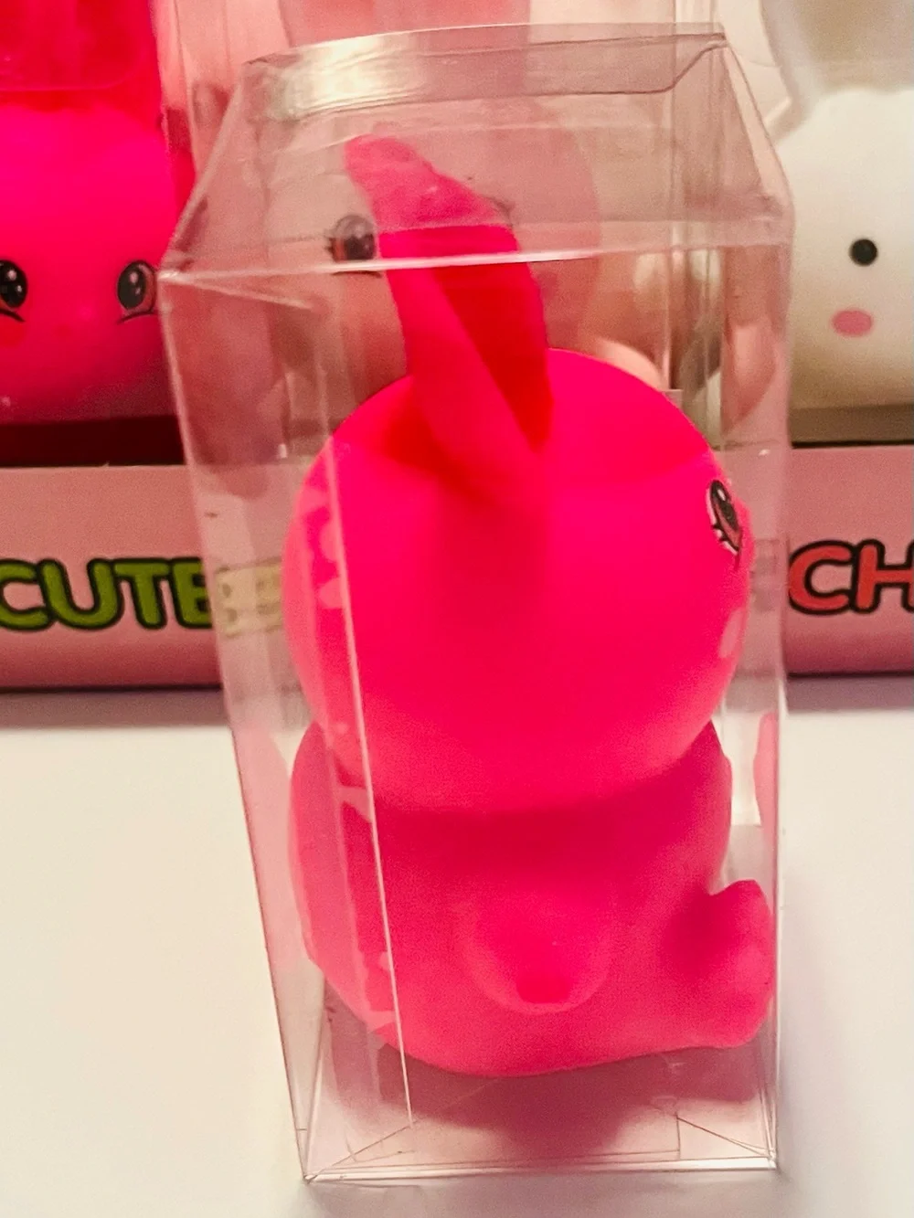 Hot Pink Bunny Squishy Toy